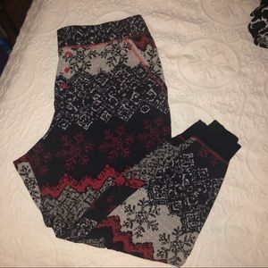 Cacique Winter Snowflake Lounge Pants
